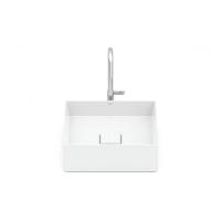 Cuba de Apoio Quadrada Sem Mesa Terra T4 Branco  Roca 35x35cm - 9