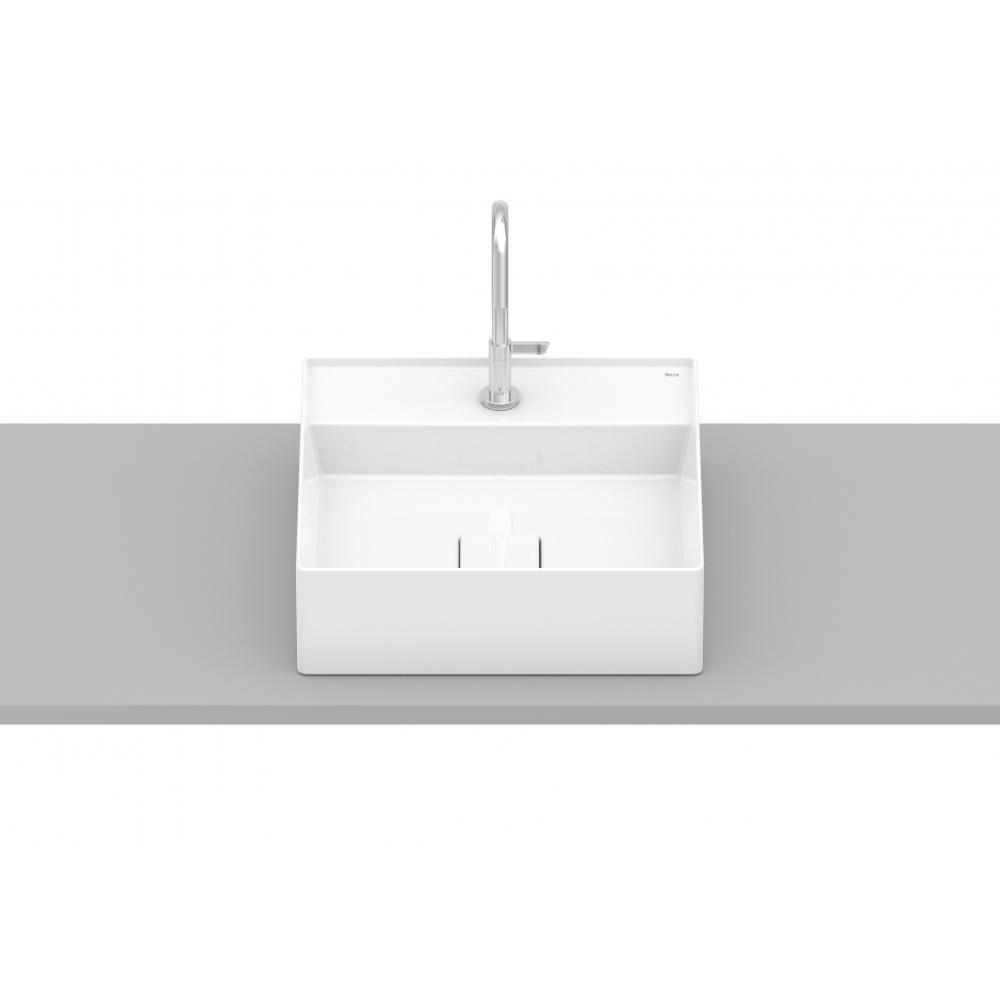 Cuba de Apoio Quadrada Com Mesa Terra T9 Branco Roca 40x40cm - 2