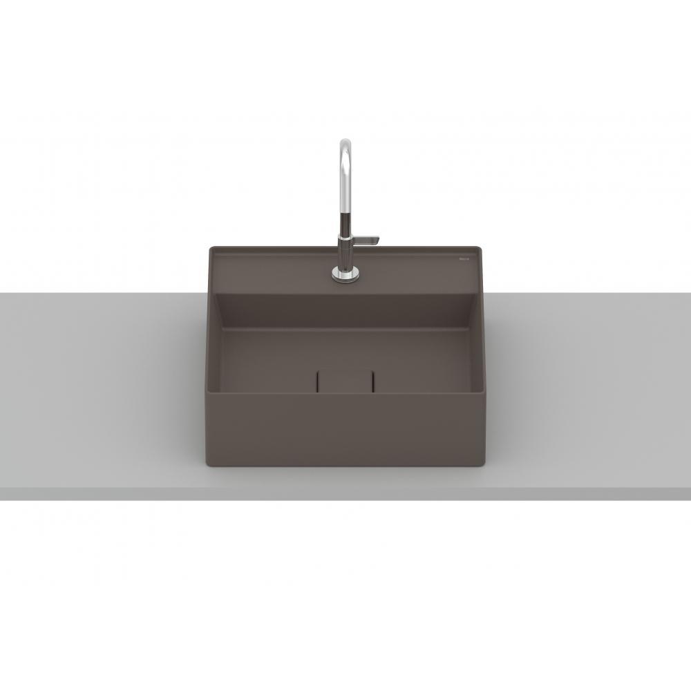Cuba de Apoio Quadrada Com Mesa Terra T9 Café Roca 40x40cm - 3