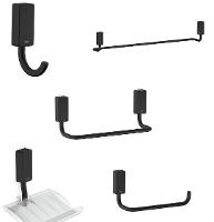 Kit De Acessórios 5 Peças One Preto Matte Celite - 1