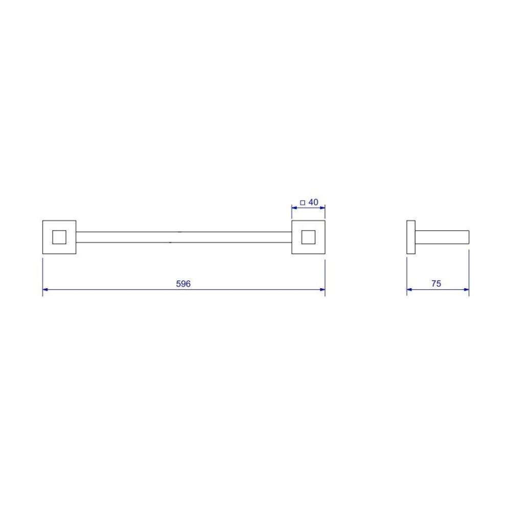 Porta Toalha Barra Quadratta Cromado Deca 50cm - 4