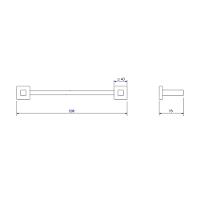Porta Toalha Barra Quadratta Cromado Deca 50cm - 4