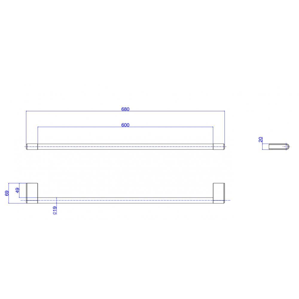 Porta Toalhas De Rosto You Marrom Fosco Deca - 3