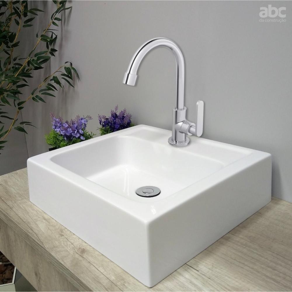 Torneira Para Lavatório De Mesa Flex Plus Bica Alta Cromado Deca - 4