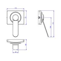 Acabamento Para Válvula De Descarga De Acessibilidade Hydra Eco Conforto Cromado Deca