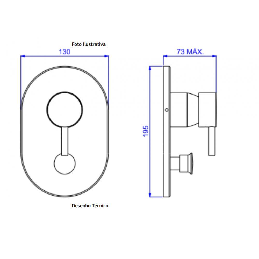 Acabamento Monocomando 4 Vias Link Cromado Deca - 4