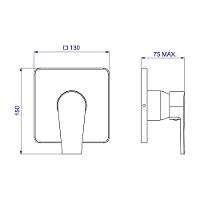 Acabamento Misturador Monocomando Para Ducha Higiênica Level Alta E Baixa Pressão Cromado Deca