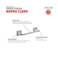Porta Toalha Barra Clean 20cm 2040 Cromada Deca