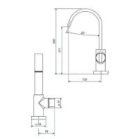 Torneira De Mesa Para Lavatório Polo Bica Alta 1198 Cromada Deca - 5