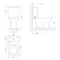 Kit Vaso Sanitário Completo Com Caixa Acoplada Assento Sanitário E Componentes Para Instalação Quadra Branco Deca - 4