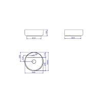 Cuba De Apoio Redonda Com Mesa Slim Branco Deca 40 cm - 2
