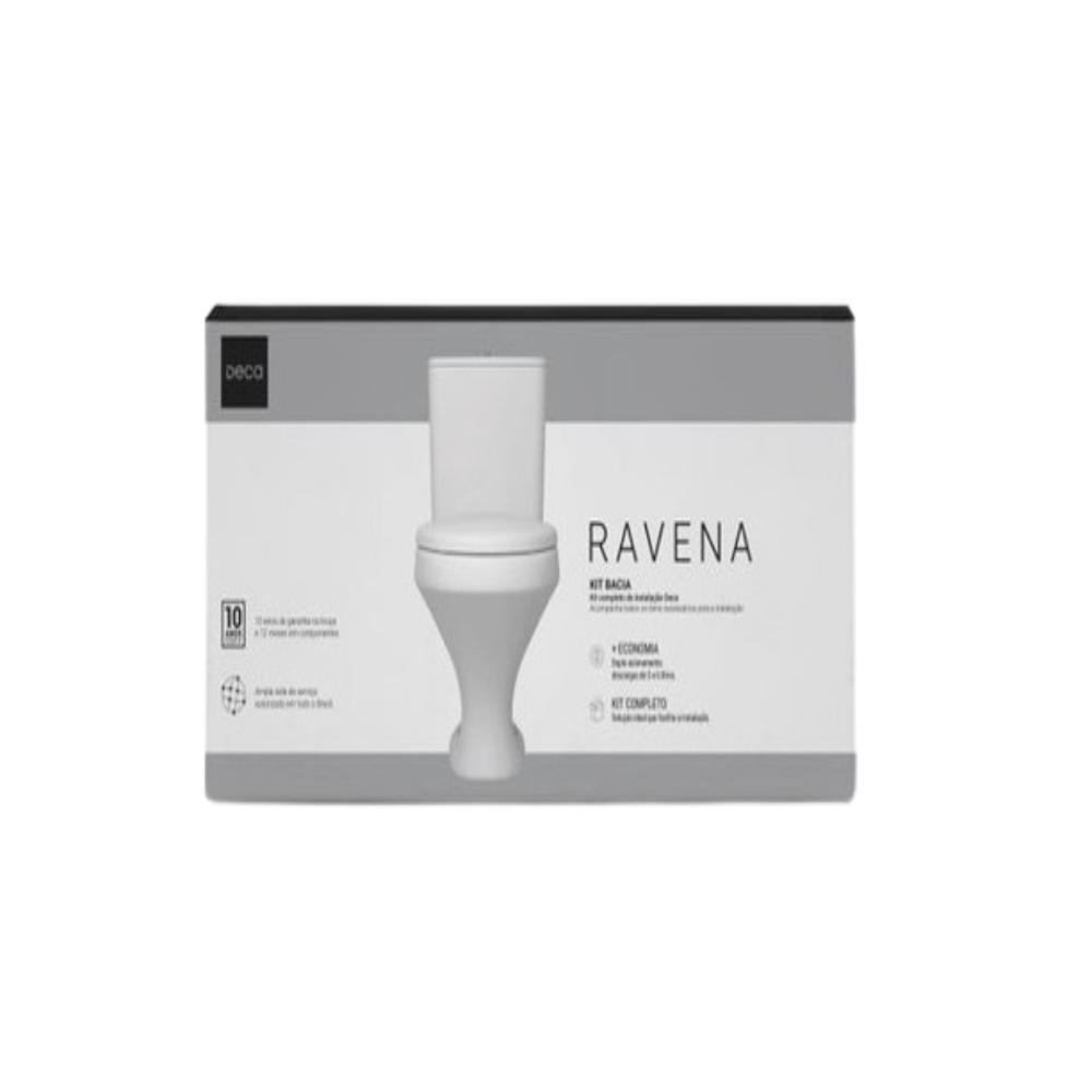 Kit Vaso Sanitário Com Caixa Acoplada Assento Sanitário Assento Sanitário E Componentes De Instalação Ravena Branco Deca - 4
