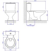 Kit Vaso Sanitário Com Caixa Acoplada Assento Sanitário Assento Sanitário E Componentes De Instalação Ravena Branco Deca - 6