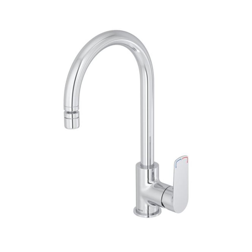 Misturador Monocomando De Mesa Para Cozinha Com Bica Móvel Level One Cromado Deca - 1