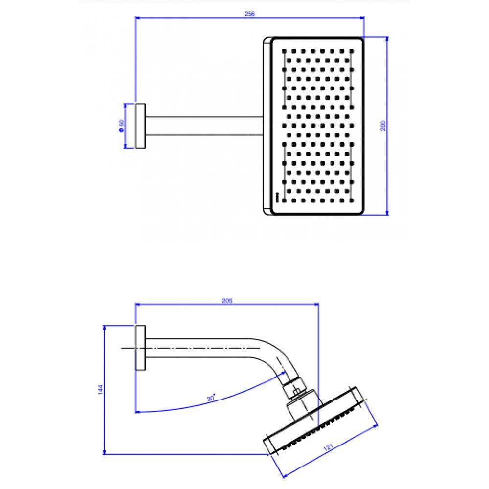 Chuveiro De Parede Quadrado Com Desviador Flex Plus Cromado Deca - 3
