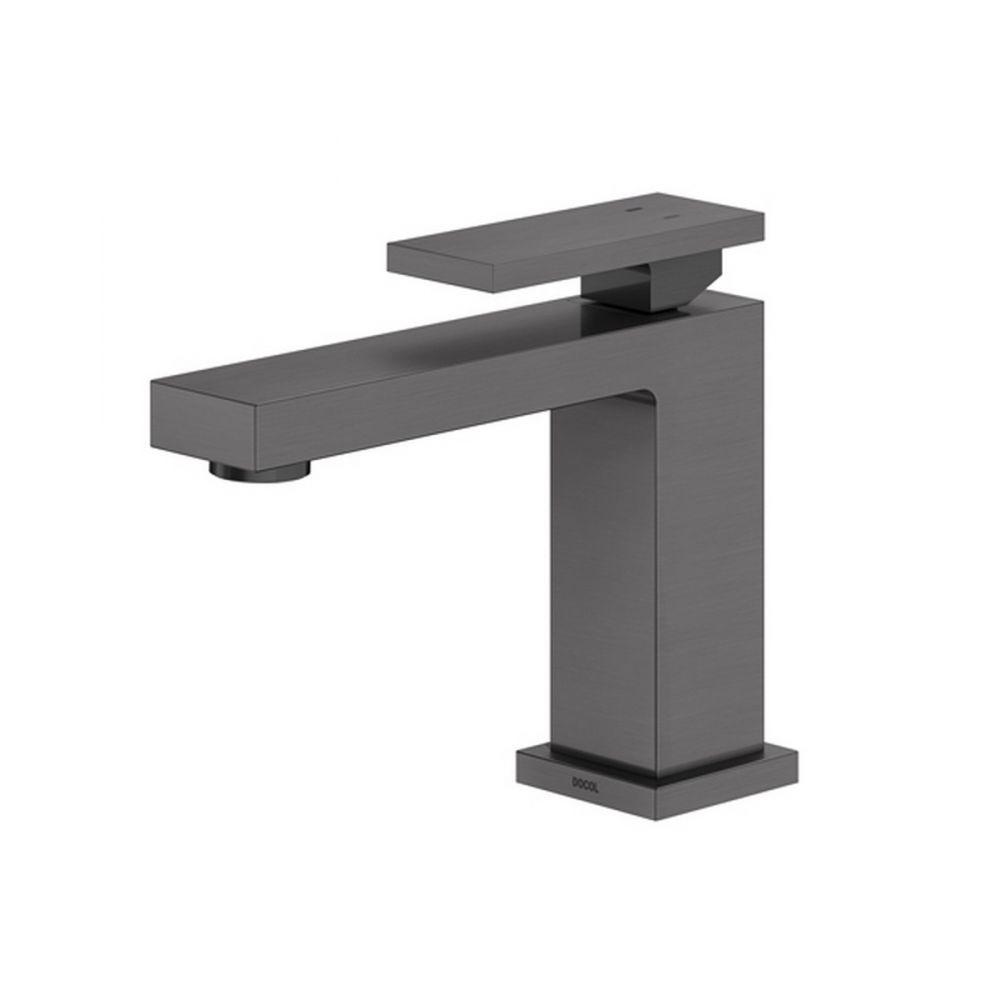 Misturador Monocomando Para Lavatório De Mesa New Edge Bica Baixa Grafite Escovado Docol - 1