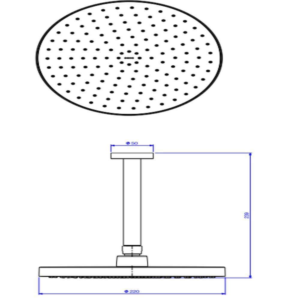 Chuveiro Redondo De Teto Flex Max Black Matte Deca - 2