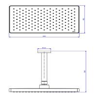 Chuveiro Quadrado De Teto Flex Max Summer Gold Deca - 2