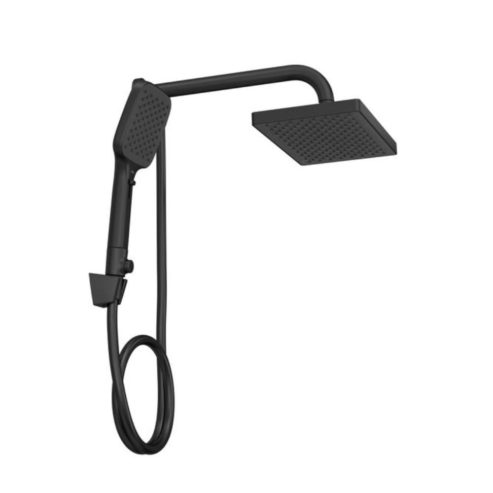 Chuveiro Quadrado De Parede Com Desviador Multijatos Flex Max Black Matte Deca - 2