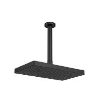 Chuveiro De Teto Retangular Com Tubo Flex Max Black Matte - 1
