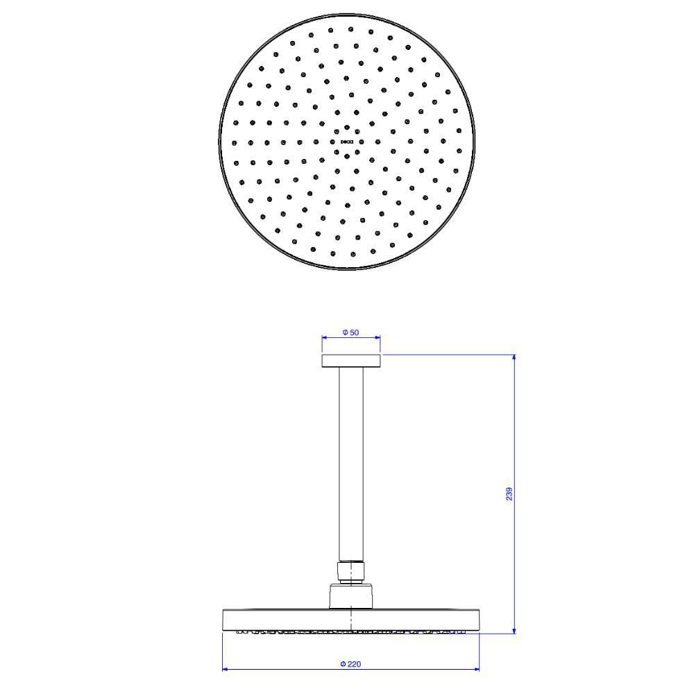 Chuveiro Redondo De Teto Flex Max Summer Gold Deca - 2