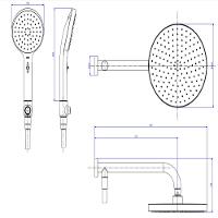 Chuveiro Redondo De Parede Com Desviador Multijatos Flex Max Summer Gold Deca - 3