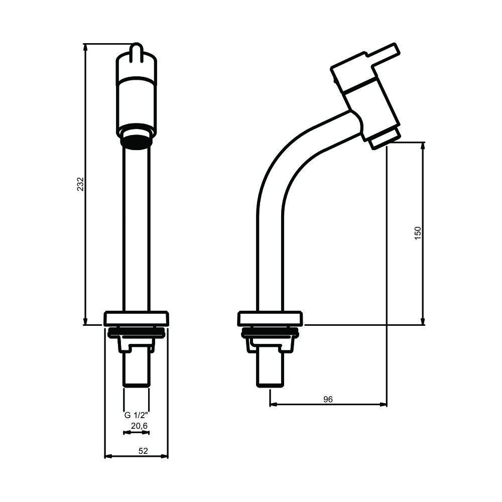 Torneira De Mesa 1202 77 Dourado Matte Meber - 2