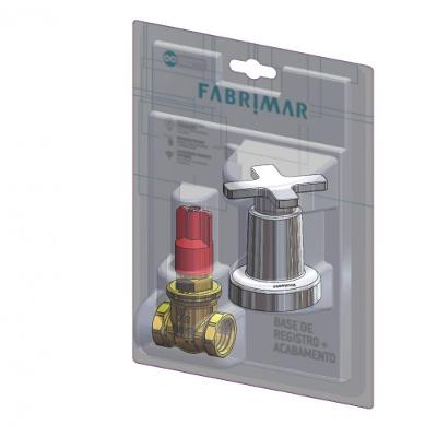 Registro De Gaveta Com Acabamento Ella Cross Fabrimar 1/2