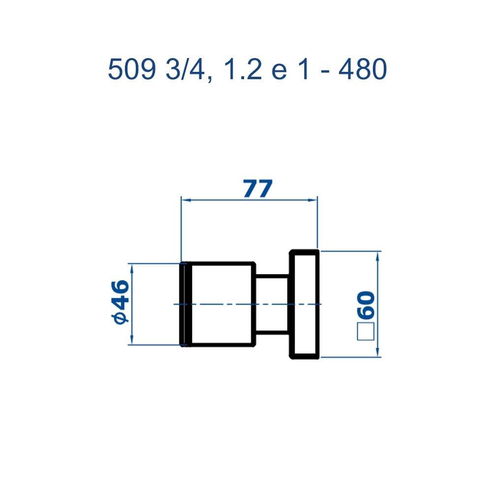 Acabamento Para Registro Base Deca E Similares 509 3/4C 1 1/4 e 1 1/2  Cromado Fani  - 2