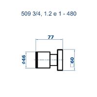 Acabamento Para Registro Base Deca E Similares 509 3/4C 1 1/4 e 1 1/2  Cromado Fani  - 2
