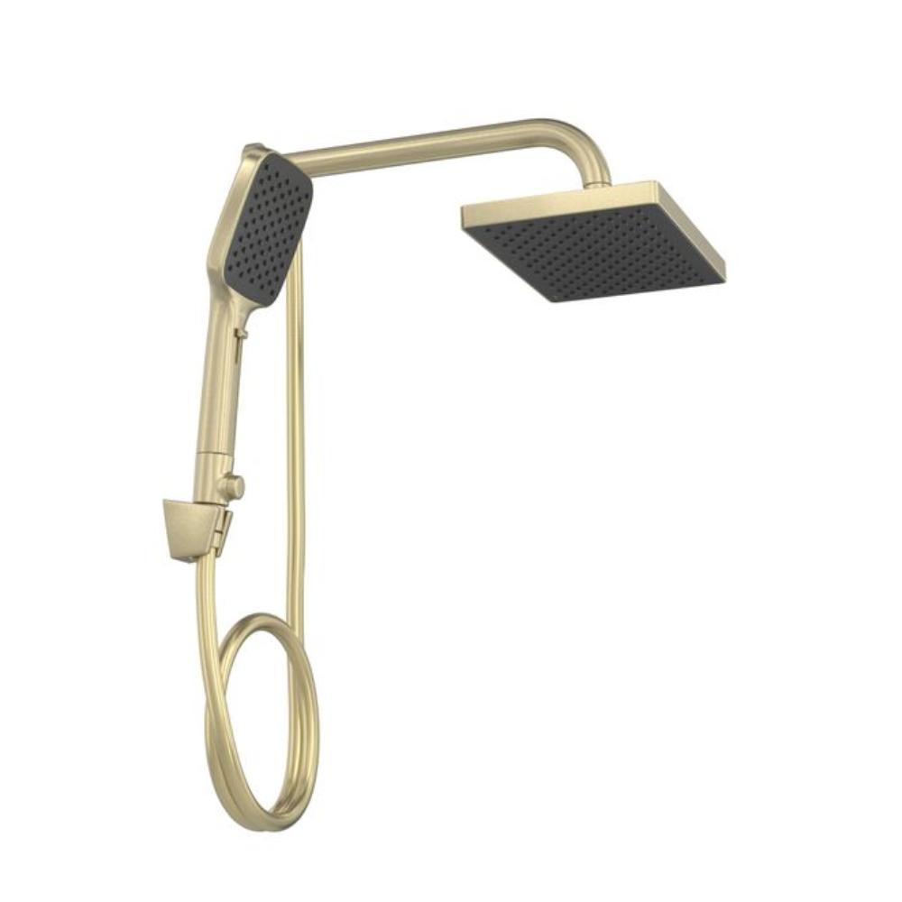 Chuveiro Quadrado De Parede Com Desviador Multijatos Flex Max Summer Gold Deca - 2