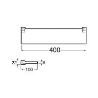 Prateleira Escala Cromado Roca 40cm - 2