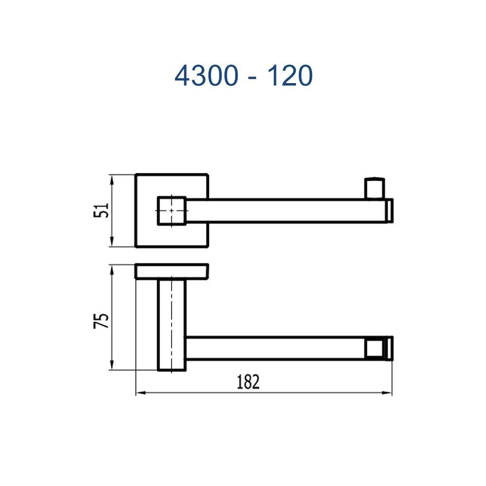 Papeleira Sem Cobertura Versata 120 4300 Preto Fosco Fani Metais - 2