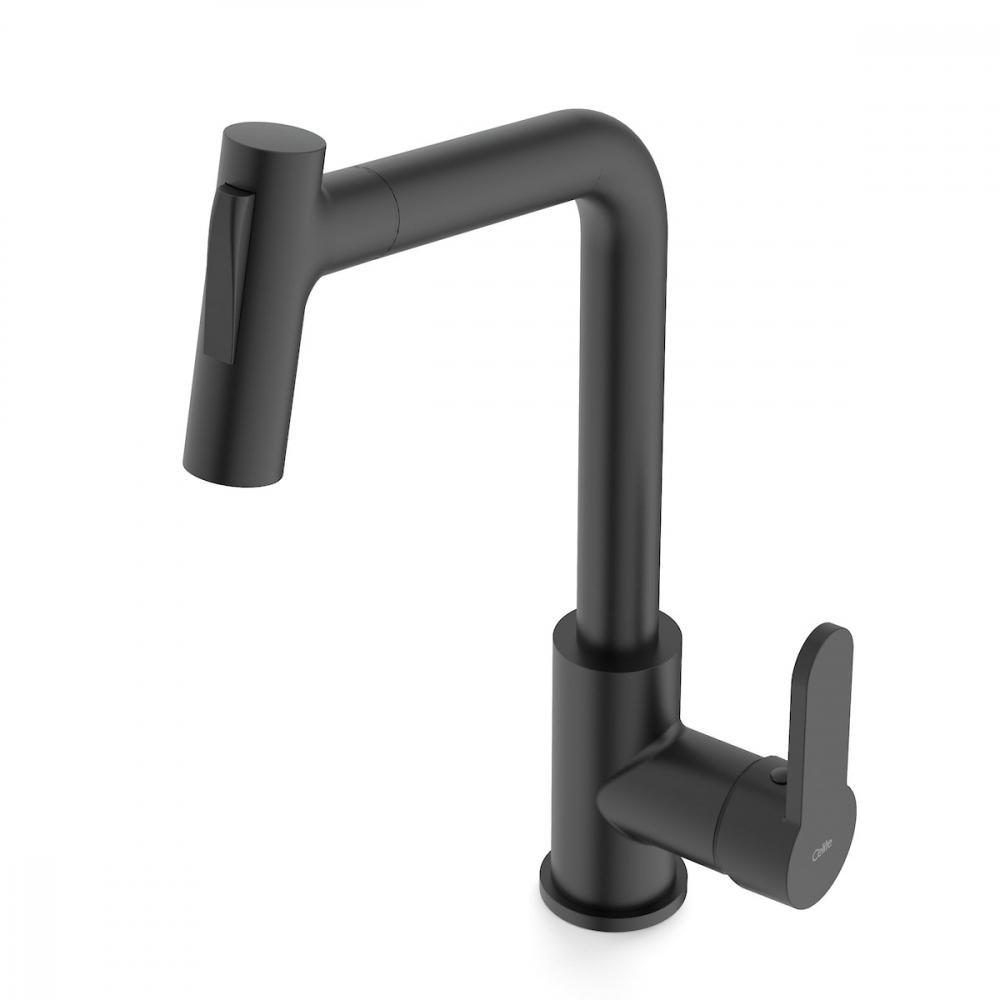 Monocomando De Mesa Para Cozinha De Bica Extraível Com 2 Funções Kitchen Preto Matte Celite - 3