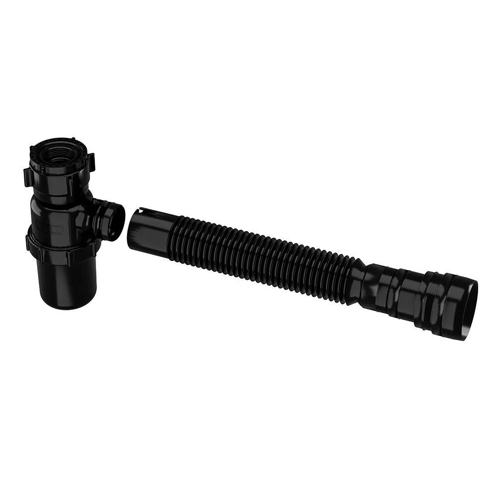 Sifão Sanfonado Com Copo Universal Preto Astra  - 2