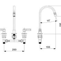 Misturador Para Cozinha De Mesa Bica Media Lix Cromado Celite - 4