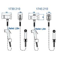 Ducha Higiênica Para Caixa Acoplada Com Derivação Prima 210 1745 Preto Fosco Fani - 2