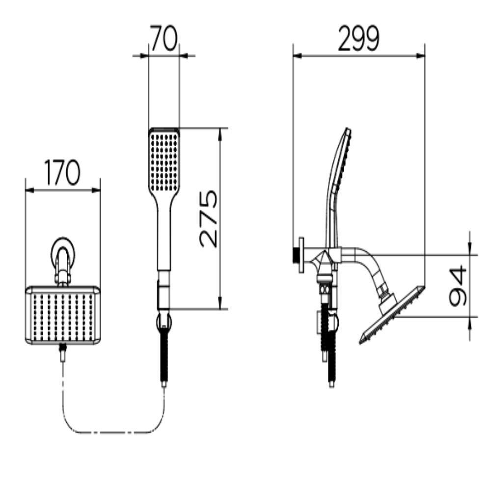 Chuveiro Docol Slim De Parede Com Desviador Docol - 3