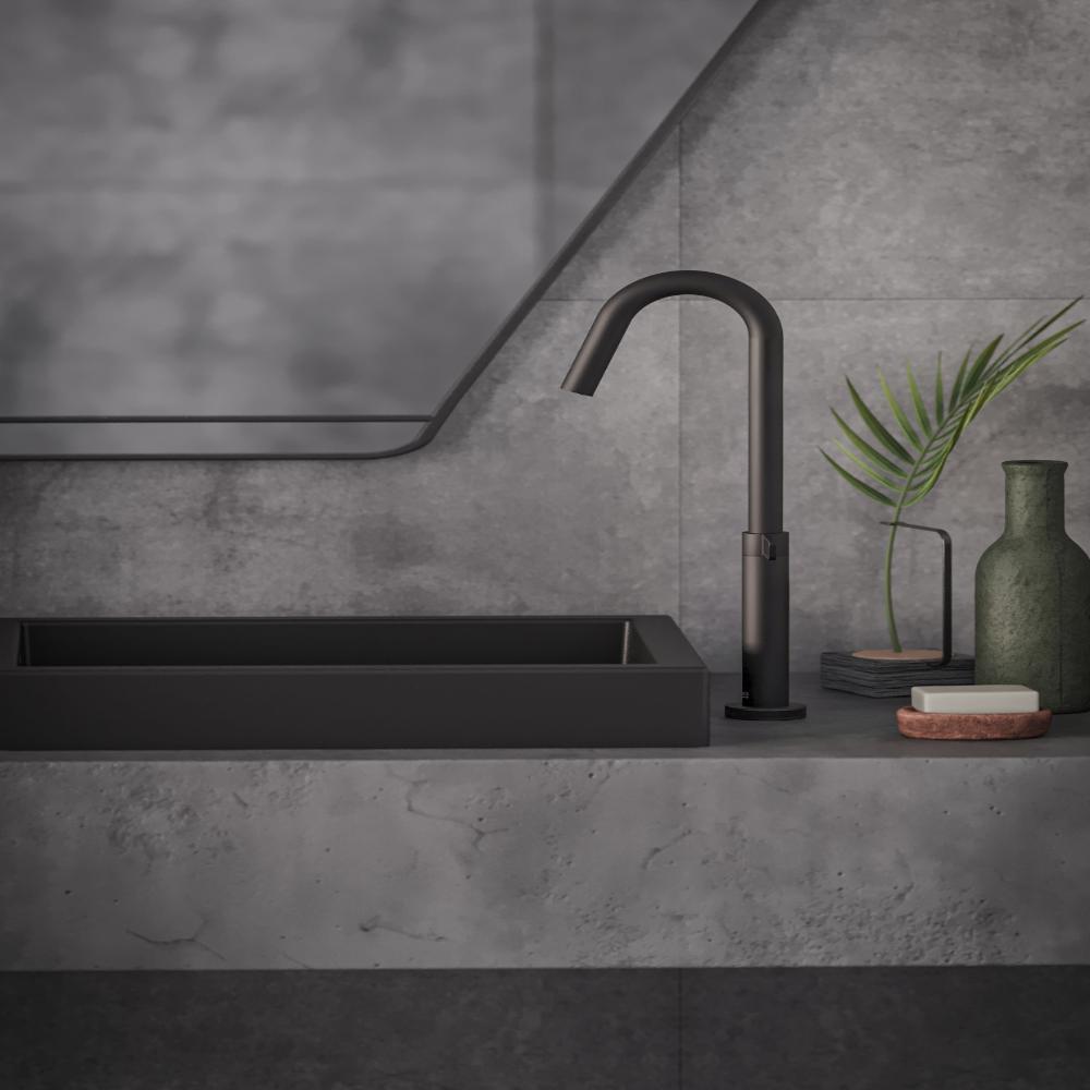 Torneira De Mesa Para Lavatório  Bica Alta Logic Preto Mate Roca - 3