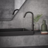 Torneira De Mesa Para Lavatório  Bica Alta Logic Preto Mate Roca