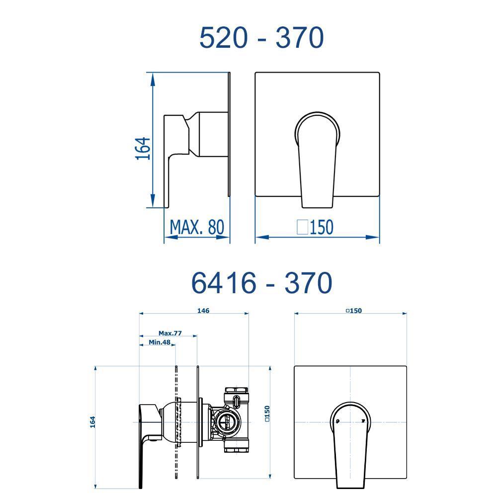 Acabamento Para Base Monocomando Deca 3/4" Bold 520 Bk370 Preto Fosco Fani Metais - 2