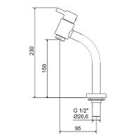 Torneira para Banheiro Balcão 1202 Minimal Classic Preto Matte Meber - 2