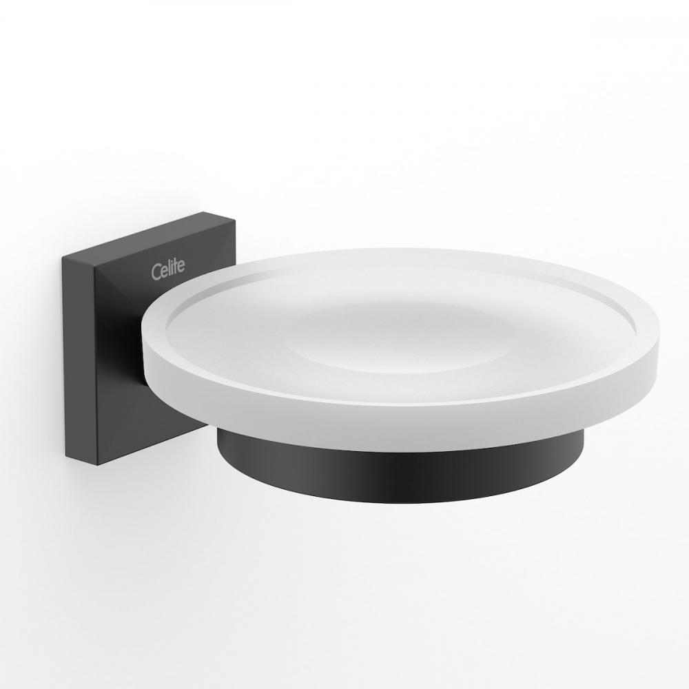 Saboneteira Elite Preto Matte Celite - 1