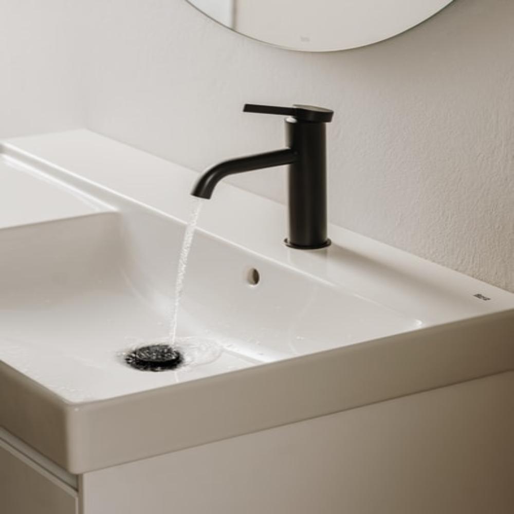 Misturador Monocomando de Mesa para Lavatório Bica Baixa Ona Preto Matte Roca - 3