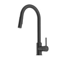 Monocomando Para Cozinha De Mesa Bica Extraível 2 Funções Prática Preto Matte Celite - 2