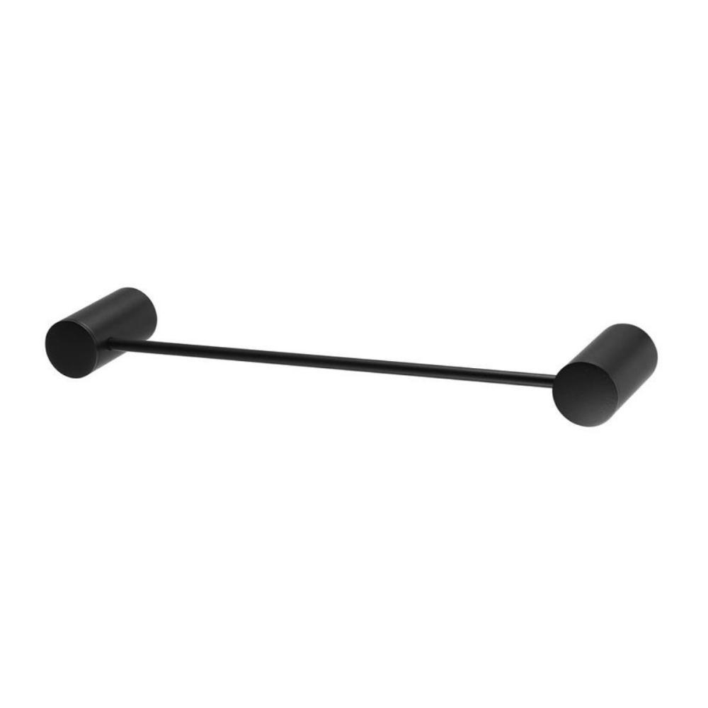Porta Toalha Linear Curto Atria Preto Matte Meber - 1