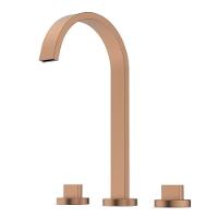 Misturador Para Lavatório De Mesa Bica Alta Com Válvula Flow Red Gold Matte Celite       - 1