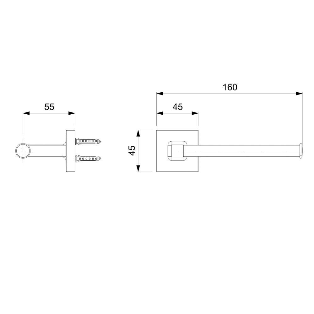 Papeleira Up Cromado Celite  - 2