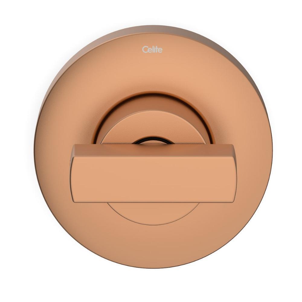 Acabamento De Registro Para Base Deca 1/2 3/4 1 Flow  Rose Gold Matte Celite - 2