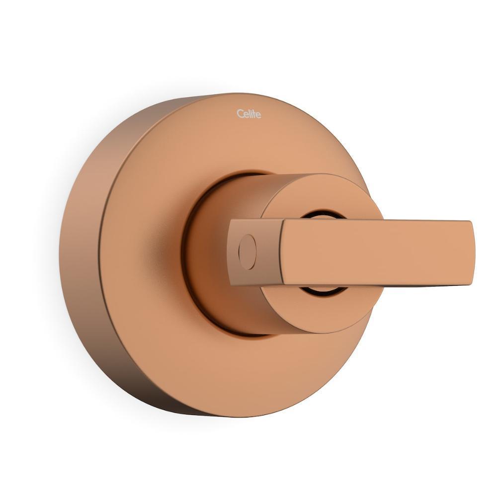 Acabamento De Registro Para Base Deca 1/2 3/4 1 Flow  Rose Gold Matte Celite - 3